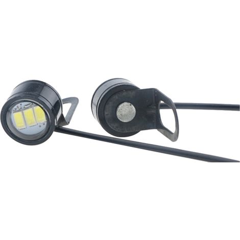 2x Eagle Eye LED-Leuchten 12V AC 150mA 3W Weißes Aluminium Motocross-Beleuchtung (1/5)