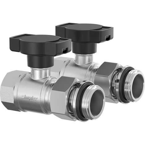 Simplex Verteileranschluss-Set waagrecht 1'' F14022 (1/3)