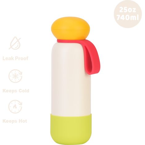 Gourde Isotherme 2025 25oz Acier Inoxydable Color-Block Grande Capacité Portable Style Extérieur (1/5)
