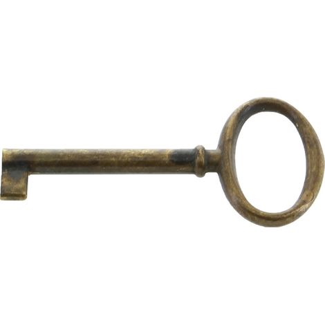 5BL BLISTER CHIAVE ANTICATA 33706 MM.34X72 OTTONE ANTICO (1/2)