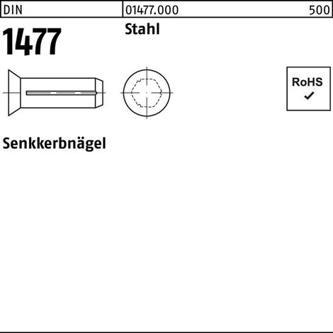 DIN 1477 Stahl 2 x 4 K 500 Stk (1/2)