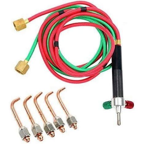 Torch À Gaz Mini - Torche De Soudage Oxyacétylénique Pour Réparation De Bijoux - 5 Embouts Interchangeables - Température Jusqu'à 1700 ℃ - 1 Pièce (1/5)