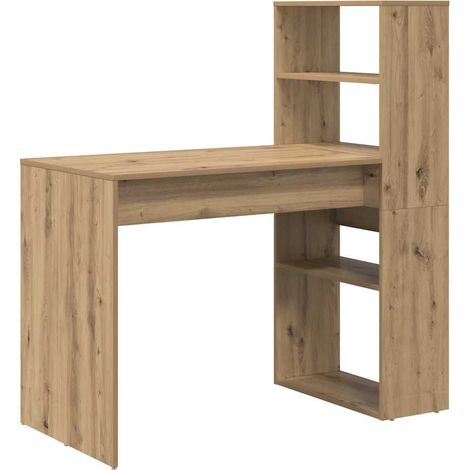 Maison Exclusive - Scrivania con lo scaffale Rovere artigianale 113 x 54 x 120 cm