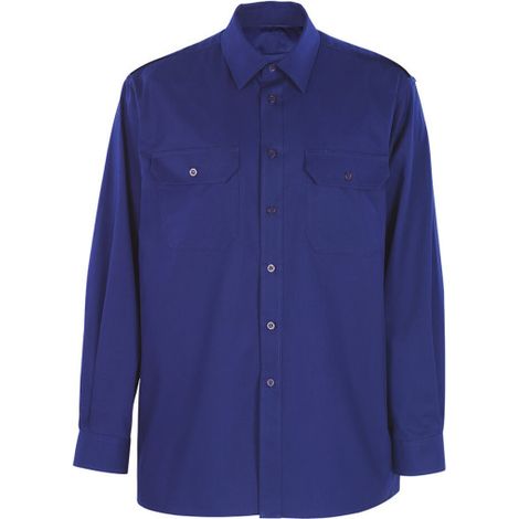 Camisa clásica 100% algodón SAFETOP Biville L Azul