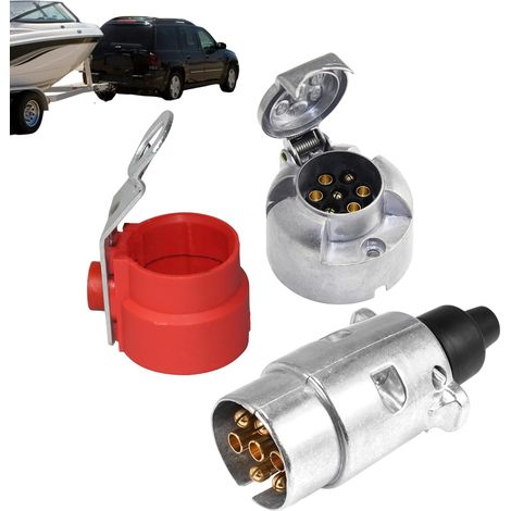 Connecteur de faisceau de câblage de remorque Ensemble adaptateur de remorque – Prise de courant robuste, remplacement côté véhicule pour camion de camping-car (1/5)