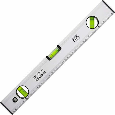 Niveau à Bulle de 40 cm, Niveau Bulle Magnétique avec 3 Fioles Haute Visibilité Corps en Aluminium, Embouts Robustes pour horizontal vertical et 45 °, Précision +/- 0,5mm - Règle Intégrée (1/5)