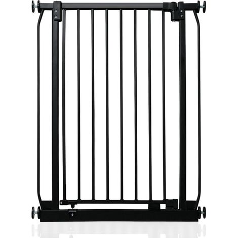Safetots Extra Tall Elite Safety Gate, 71cm - 80cm, Matt Black, Extra Tall 96.8cm in Height, Pressure Fit Stair Gate (1/5)