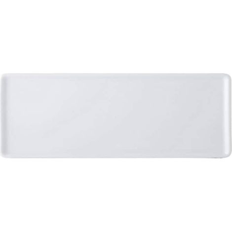 Plateau en céramique multifonction blanc, imperméable, plateau de service pour petit-déjeuner, bureau et salle de bain (1/5)