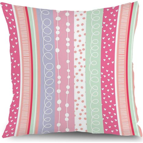 Housse de coussin carreaux décoratifs, décoration canapé élégant,50×50cm (1/5)