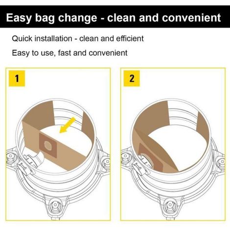 Sacs Pour Aspirateur - Compatible WD2 WD3 WD4 WD5 WD6 WD3200 WD3500P A2204 A2534 SE4001 SE4002 SE5 100 SE6 100 - Lot De 5 (1/5)
