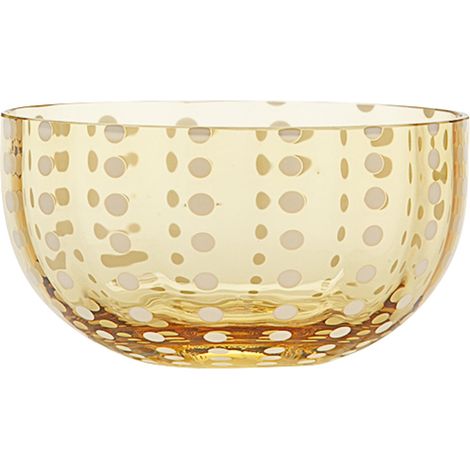 Zafferano Set 6 Ciotole Perle Bowl in vetro lavorato a mano color Ambra, design artigianale elegante e sofisticato per la tavola contemporanea