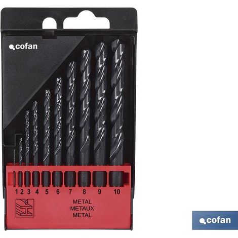 Boîte de 6 forets à métaux HSS DIN388 (Ø2-8 mm.) COFAN 09738126 (1/3)