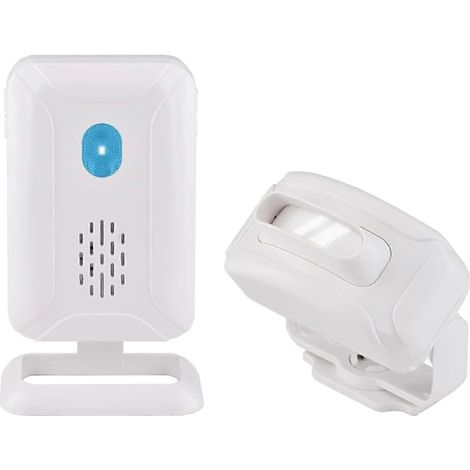 Sonnette sans fil PIR pour l'extérieur avec détecteur de mouvement pour chiens et chats, étanche IP54, blanche, 1 pièce-AquaForge (1/5)