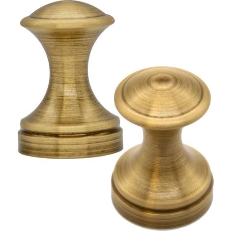 Sollbry Juego de 2 ganchos de pared de latón macizo - Diseño clásico - Bronce (1/5)