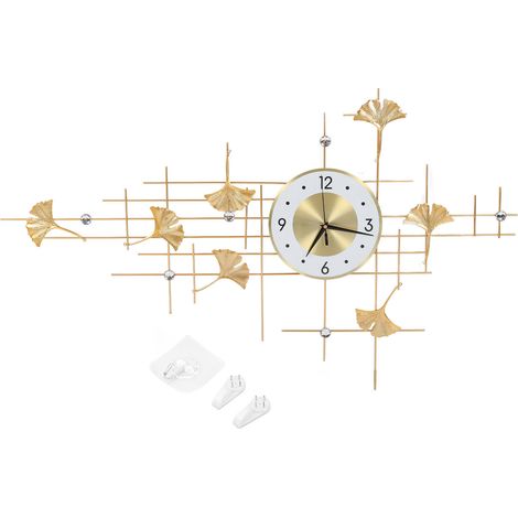 Horloge murale décorative en métal pour salon, chambre, école maternelle ou atelier d'artiste (1/5)