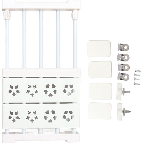 Étagère de tension de placard extensible blanche sans perceuse séparateur d'organisateur de garde-robe télescopique 24 cm de largeur 30 à 40 cm / 11,8 à 15,7 pouces de longueur