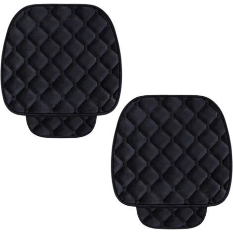 2 Pièces Coussin de Voiture en Velours,Housse de Siege Voiture,Couvre Siege Auto Confort,Housse Siege Voiture Universel,Protection Siege Voiture Avant,Noir