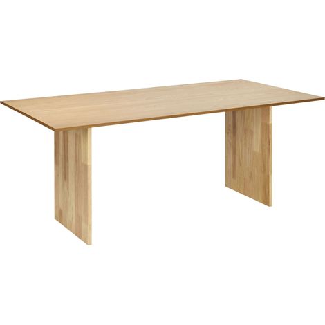 Tavolo per sala da pranzo rettangolare Finitura naturale Gambe in legno massiccio 180 x 90 cm Legno di frassino naturale Moora