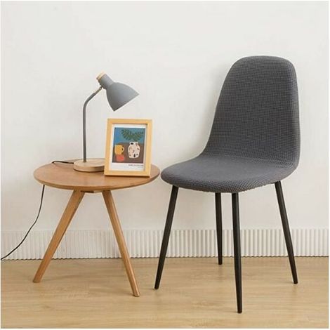 Housse De Chaise - Élastique Universelle En Polyester Et Spandex - Pour Salle À Manger Salon Hôtel Cuisine - Gris - 1 Pièce (1/5)