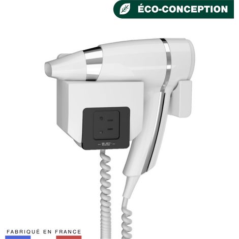 JVD - Sèche-Cheveux Brittony blanc + support frontal PR MT - Matériel professionnel (1/3)