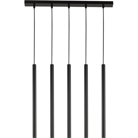 Suspension noire moderne 5 lumières Sopel G9 Sigma (1/4)