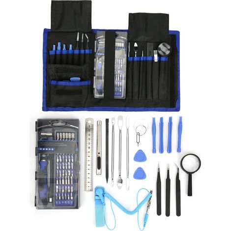 Kit tournevis multifonction 75 en 1 outils réparation entretien pour smartphone tablette PC (1/5)