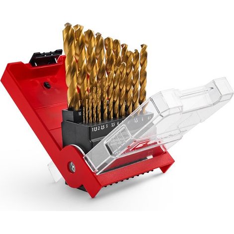Juego de 19 brocas de titanio HSS-TiN para metal EINHELL 49427019 (1/5)