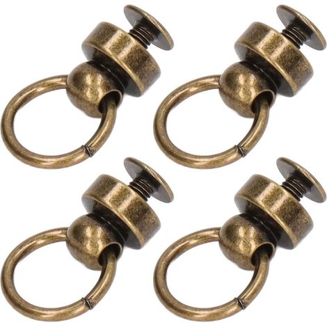 Lot de 200 rivets en laiton de 9 mm, couleur bronze, pour la personnalisation de vêtements, sacs, chaussures et étuis de téléphone. (1/5)