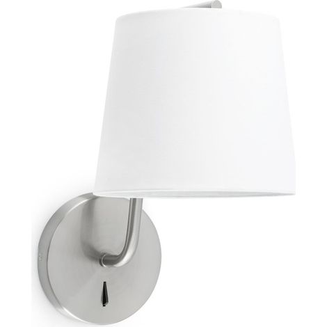 Berni Lampada Da Parete Nichel Opaco E27 20W Marca Faro (1/4)