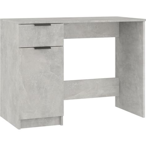 Maison Exclusive - Schreibtisch Betongrau 100x50x75 cm Holzwerkst