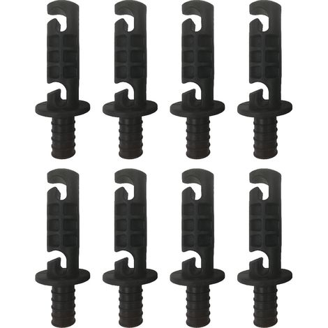 KANGUI Lot de 8 capuchons de maintien universels pour filet de trampoline Ø25 mm (1/4)