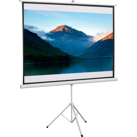 Écran de projection 4K HD de 84 pouces (213 cm), format 4:3, trépied pliable, hauteur réglable, écran portable, grand angle de 160°, pour la maison, le cinéma maison et l'extérieur, blanc