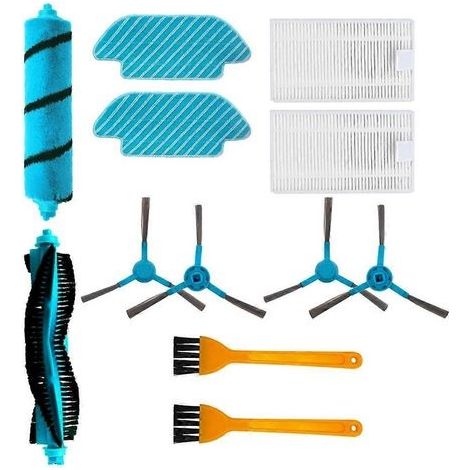 Accessoires pour balayeuse Conga 4090 5090 : brosse peluche, brosse pour tapis, brosse latérale, filtre, chiffon de rechange (1/5)