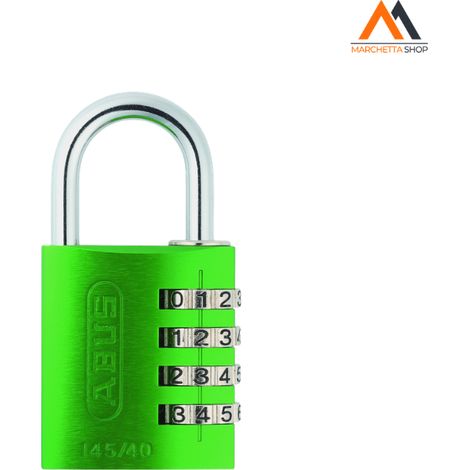 LUCCHETTO ABUS A COMBINAZIONE art.145/40 COLOR Color VERDE