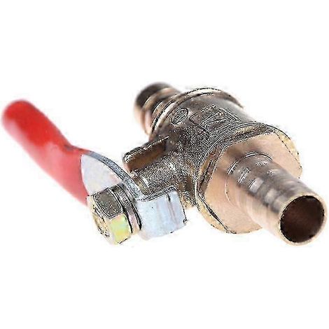 Vanne à bille d'arrêt en laiton Shytmv 2025, raccord cannelé 8 mm (5/16") pour conduite d'eau/air/gaz/carburant 6 mm (1/5)