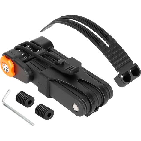 Antivol de vélo à combinaison pliable, accessoires pour VTT et vélo électrique, antivol à combinaison fixe pliable