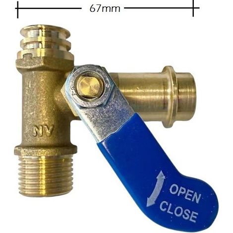 Llave de llenado Ferroli azul Domicompact (larga)