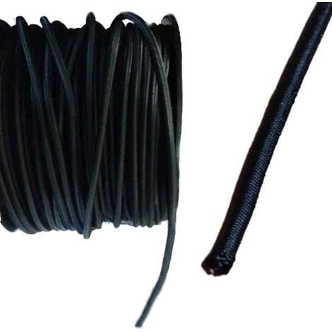 Corda elastica 10 mm nero 15 metri rivestimento PP (1/3)