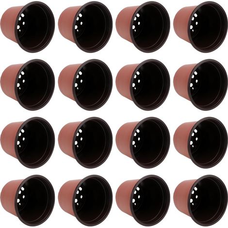 Lot de 50 Pots en Plastique Pots de Fleurs de Plantes Plastique De Plantes À Fleurs Graine De Démarrage (Diamètre 120mm) (50PCS) (1/5)