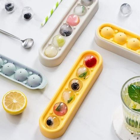 Bac À Glaçons - Silicone Alimentaire - 6 Compartiments Carrés - Avec Couvercle Hermétique - Lot De 2 (1/5)