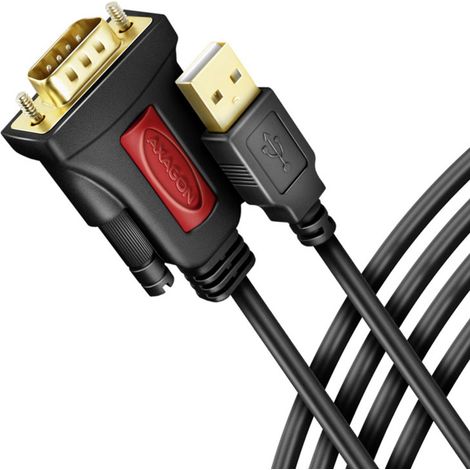 AXAGON USB 2.0 Adapterkabel [1x RS232-Stecker - 1x USB 2.0] ADS-1PSN 1.5 m (1/3)