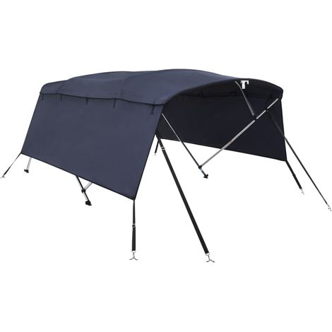 Toit bimini à 4 arceaux parois latérales 243x(200-213)x137 cm (1/5)