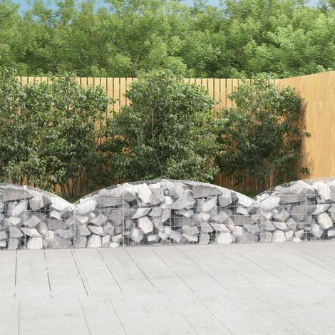 Gabion à arc élevé 200x50x40/60 cm Fer galvanisé