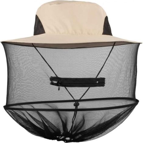 Chapeau Moustiquaire - Chapeau Seau avec Filet Anti-Insectes Intégré - Pour Pêche Randonnée Apiculture Jardinage - Taille Unique