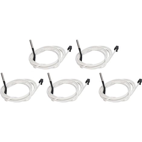 5 Capteurs Thermistance 100K Haute Précision, Fils Inox 1m Résistants aux Températures Élevées (1/5)