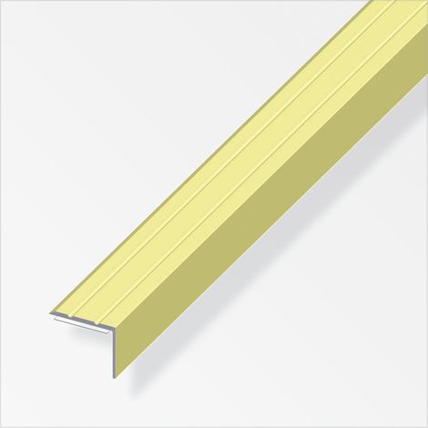alfer Winkel-Abschluss-Profil 1 m, 25 x 8 mm Aluminium eloxiert messing Winkelprofil