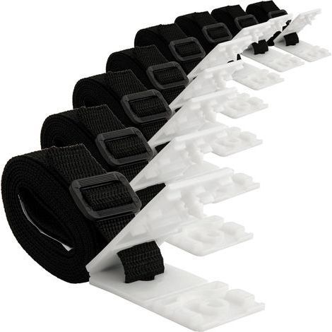 Lot de 8 sangles de support Sangles et clips pour rétracteurs Accessoires de remplacement pour systèmes d'enrouleurs mobiles, bâches et couvertures de piscine (1/5)