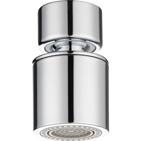 Aérateur de Robinet Pivotant 360°Mousseur Robinet Femelle 22mm de Cuisine Double Fonction,Chrome