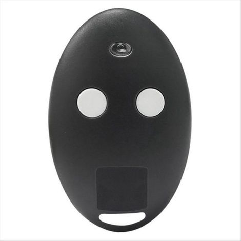 Télécommande Porte Garage - 433 MHz - Rolling Code - Compatible MITTO 2 - 2 Boutons - ABS - Noir Blanc - 1 Pièce