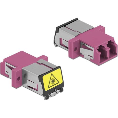 DELOCK COUPLEUR LWL LC DUPLEX FEMELLE VERS LC DUPLEX FEMELLE MULTIMODE VIOLET 86901
